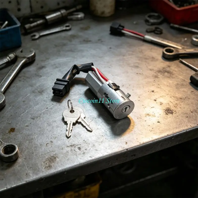 Y1UB Metal Key-Operated Start Lock Assembly for R4 1961-1992 with Three-Wire Rectangular Coupler for the Driver-Side Position on