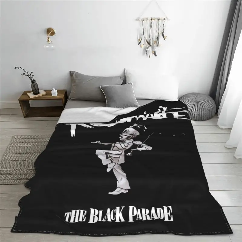 My Chemical Romance Parade Cover Band Logo Blanket Soft Flannel Lightweight Bedding Throws Sofa Decorative