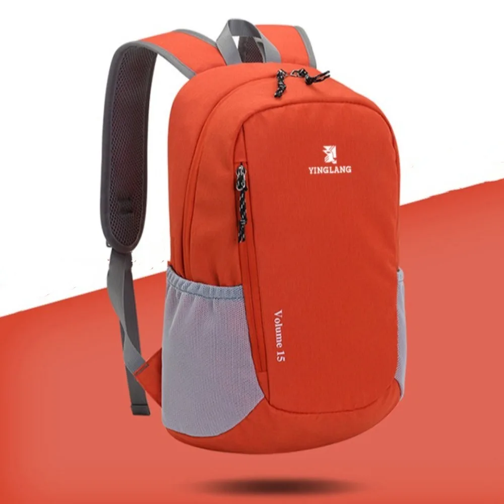 Simple Nylon Camping Bag Ultralight Large Capacity Sports Knapsack Portable Cycling Mountaineering Bag Students