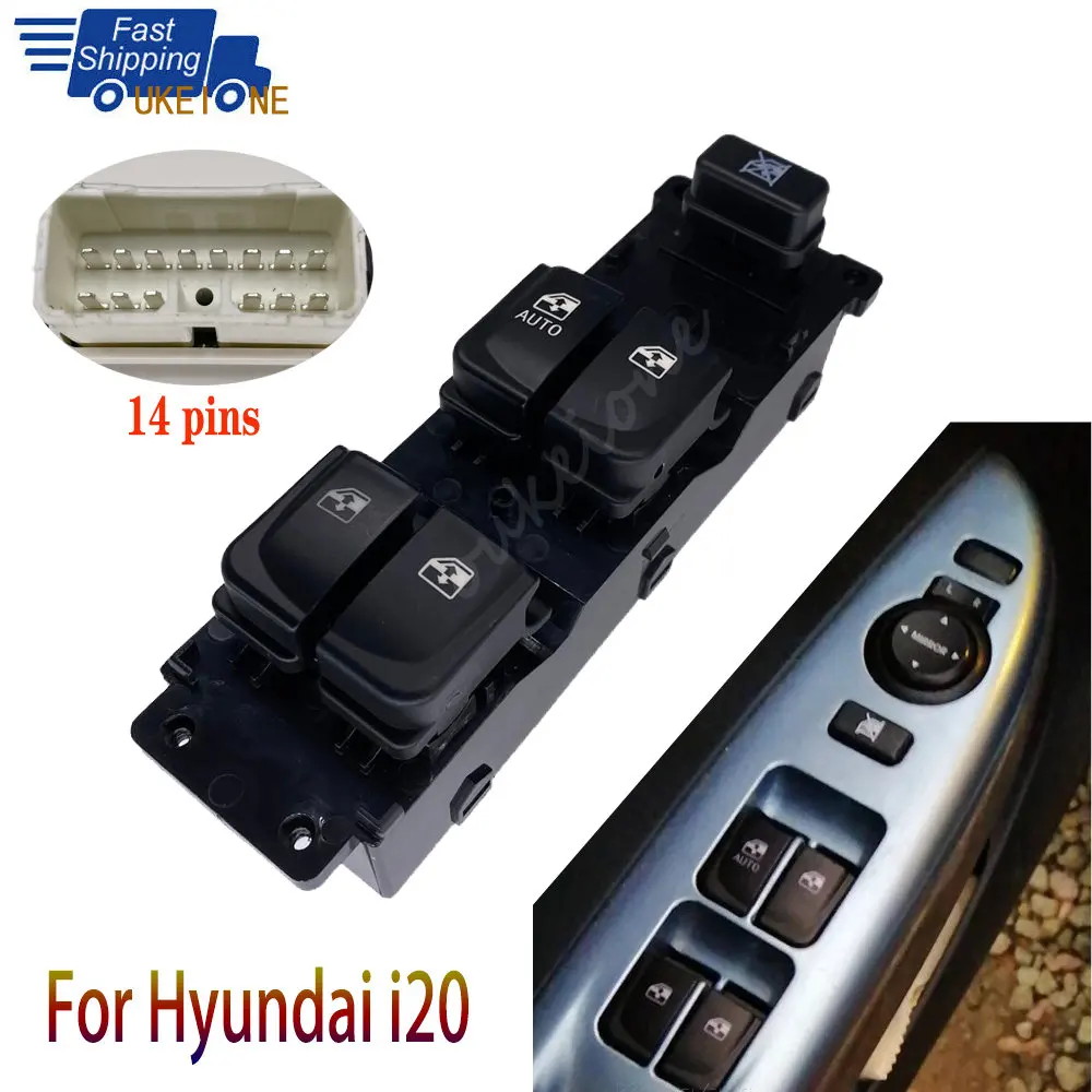 Electric Power Master Window Glass Control Switch Lifter Button For Hyundai i20 2008-2015 93570-1J102 935801J102 Car Accessories