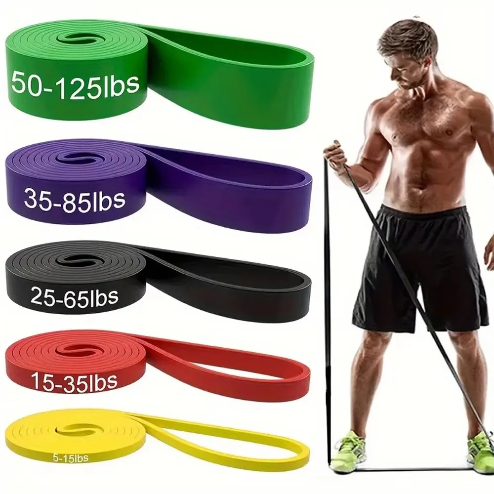 Nueva Banda de Resistencia de Látex Resistente, 1 Pieza, Banda Elástica para Ejercicios de Fuerza, Bandas Auxiliares para Dominadas, Equipo de Fitness para Fortalecimiento