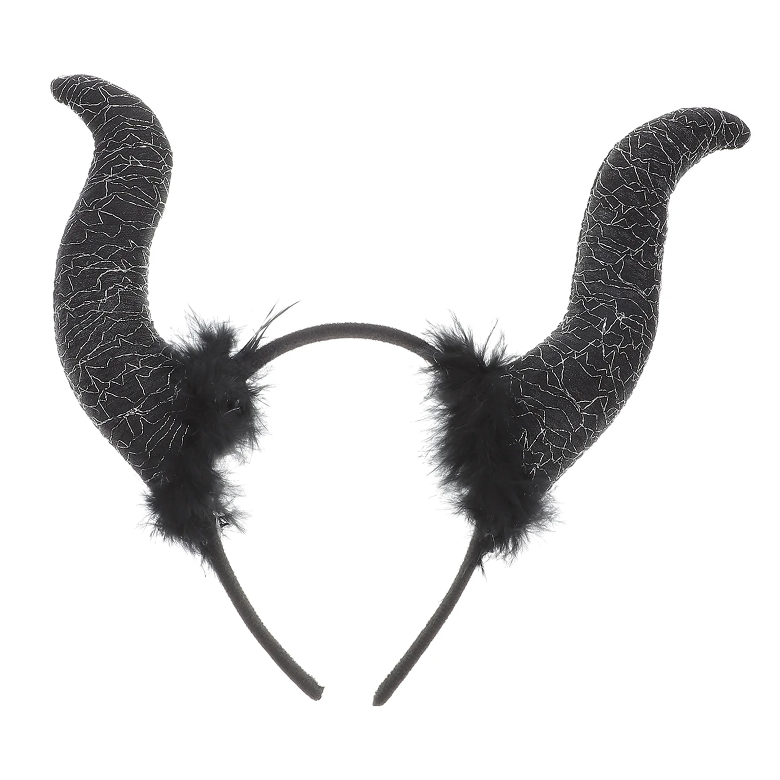 

Horn Headband Cosplay Horns Headbands Halloween Hair Decor 225x30cm Party Headdress Black Hoops