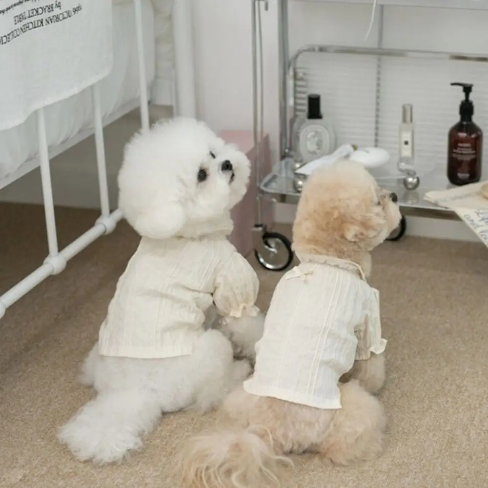 

Retro Pet Plaid Strap Skirt Breathable Thin Design Cat Plaid Pleated Shirt Soft Flying Sleeve Pet Clothes For Puppy Kittens