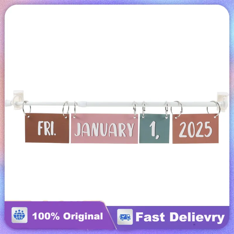 

1 Set Colorful Flip Calendar Bulletin Board Boho Classroom Decor 2024-2028 Vertical Wall Calendar For Decor