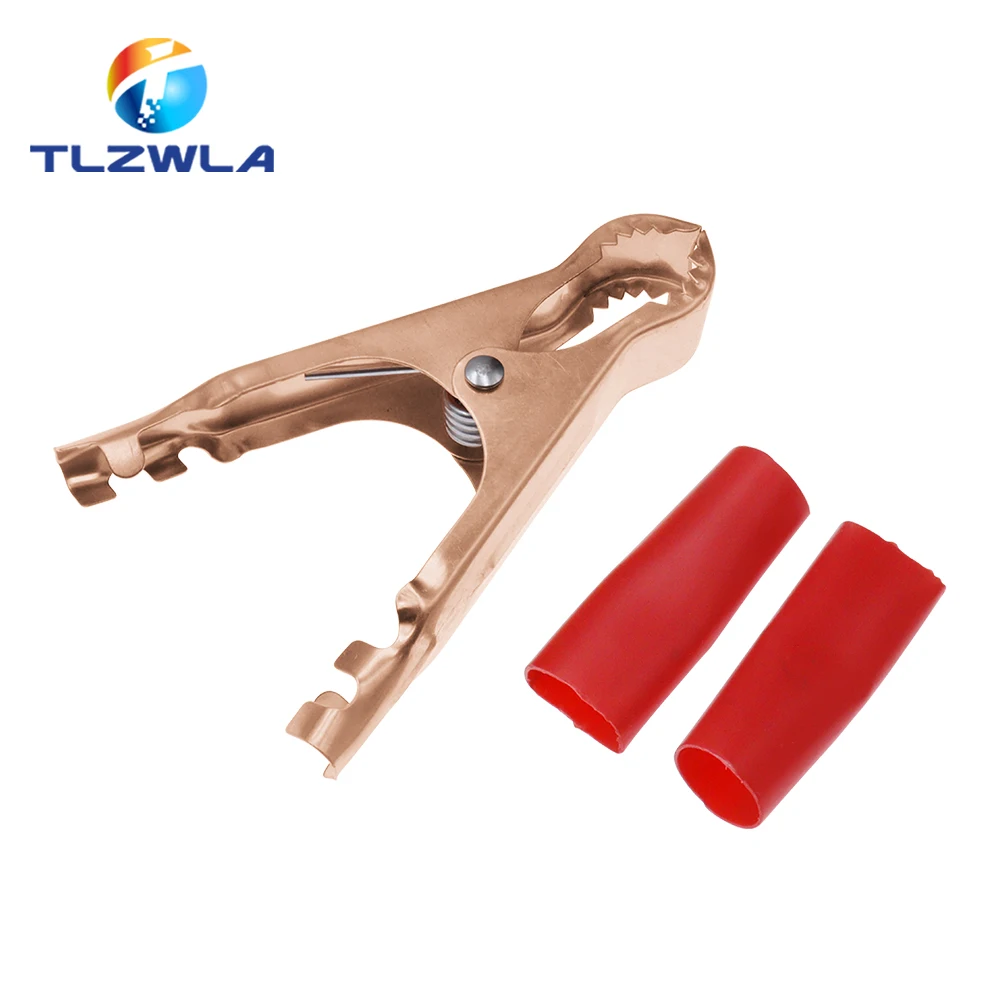 2 Stuks 50A Rood + Zwart 80mm Krokodil Auto Caravan Van Batterij Test Lead Clips Beste Promotie Alligator clips