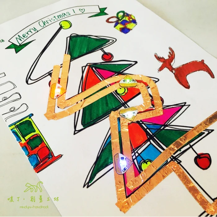 1pcs Chibitronics Starter Kit Circuit Sticker Starter Circuit LED Stickers STEMs Flash Starter Kit Circuit Sticker