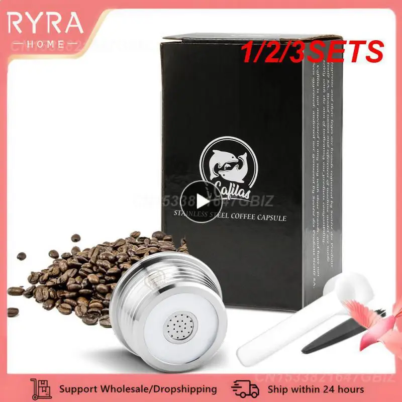 1/2/3SETS Cup Filter Cost-saving Flavorful Coffee Capsule Single-serve Coffee Durable Stainless Steel Refillable