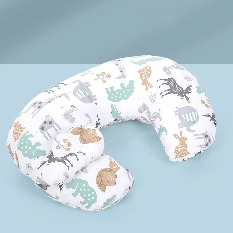 Newborn Breastfeeding Pillow Baby Printed Cotton Pregnant Woman Bedroom Pillow Washable Breathable Waist Guard Feeding Pillow