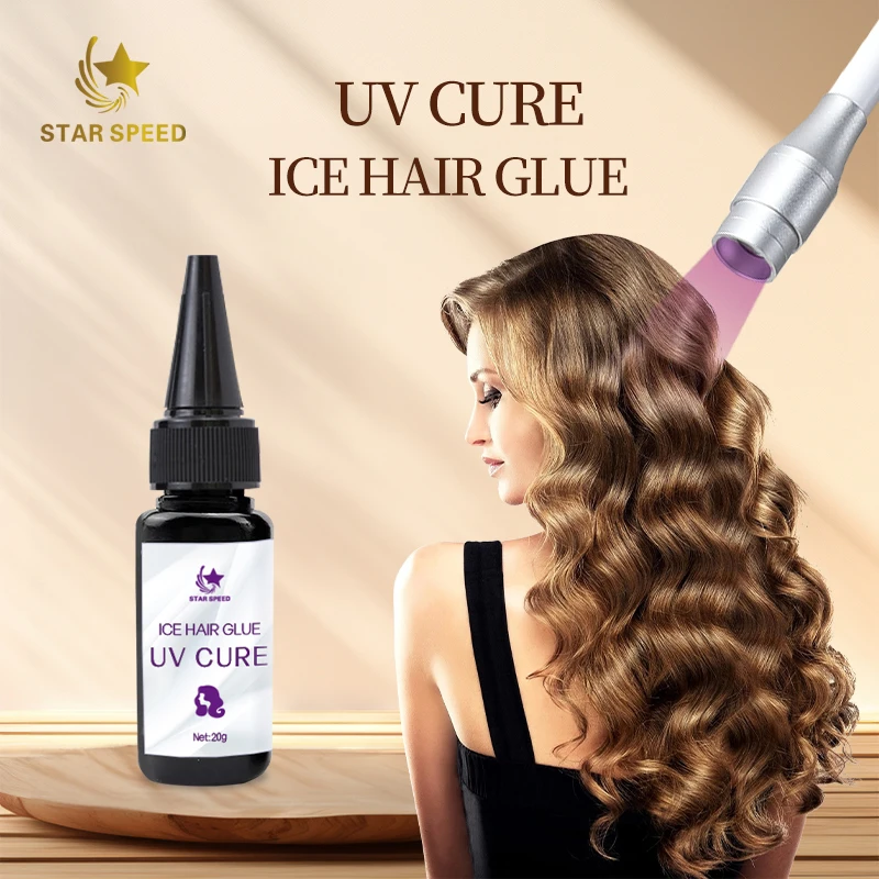 

Star Speed New Design Lasting LED Uv Ice Hair Extension Gel NO HURT Led Hair Extension Glue HAIR UV GEL