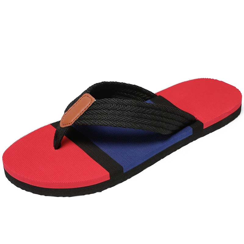 

Slippers men's flip-flops New outdoor beach casual sandals lightweight non-slip flat family men's shoes woven breathable