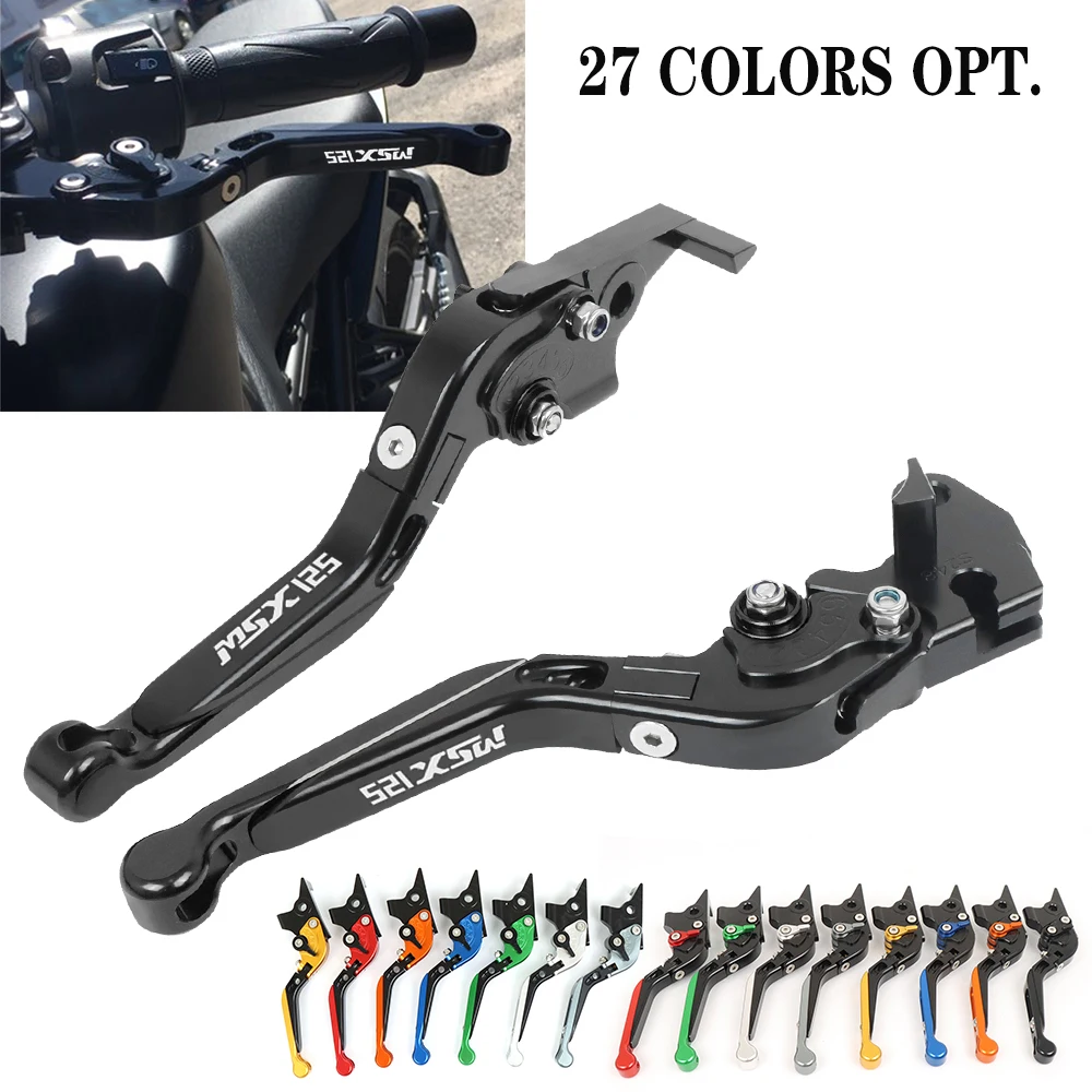 MSX125 GROM 2013-2023 Motorcycle CNC Adjustable Extendable Brake Clutch Levers Handle Lever For Honda MSX 125 MSX125SF 2016-2023