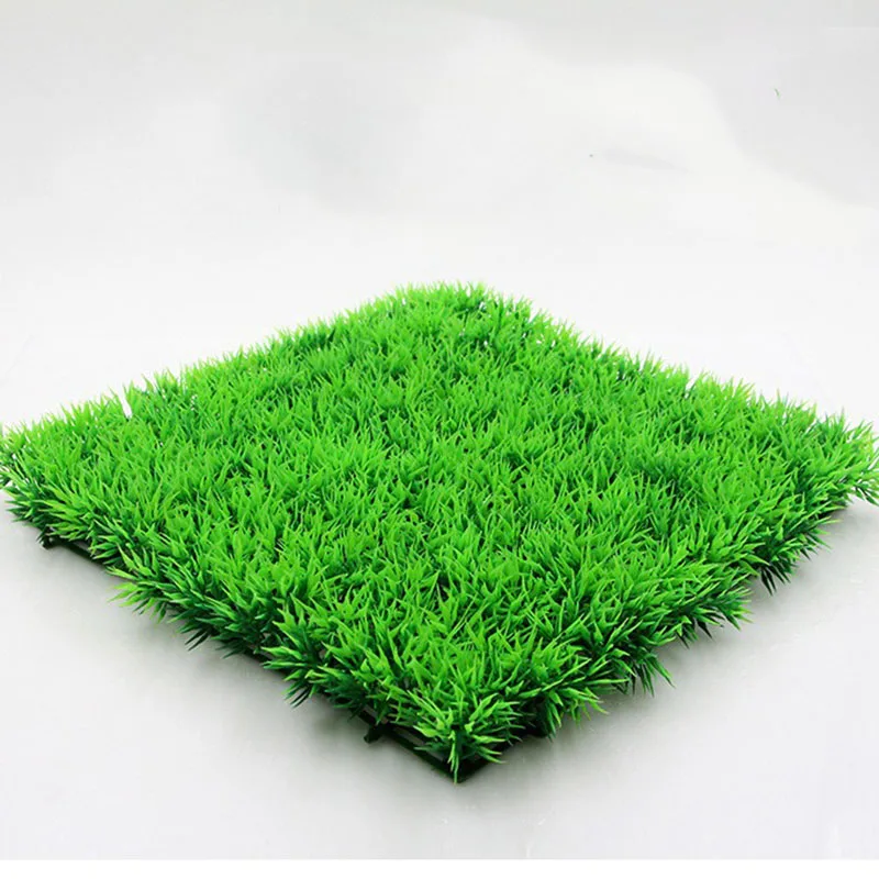 Artificial Grass for Aquarium Fish Tank Decoration, Soft Dense, Spliceable Plant, 1PC