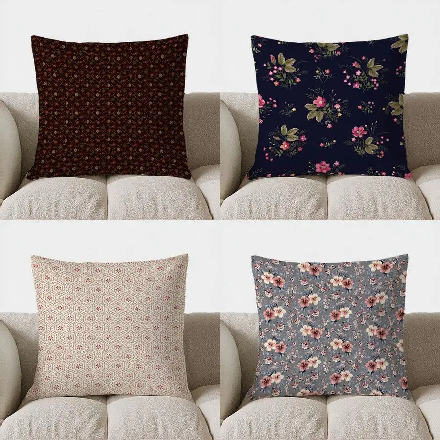 

Home Decor Floral Patterned Pillowcase for Cozy Decor Pattern Cushion Cover Suitable for Sofa Bedroom