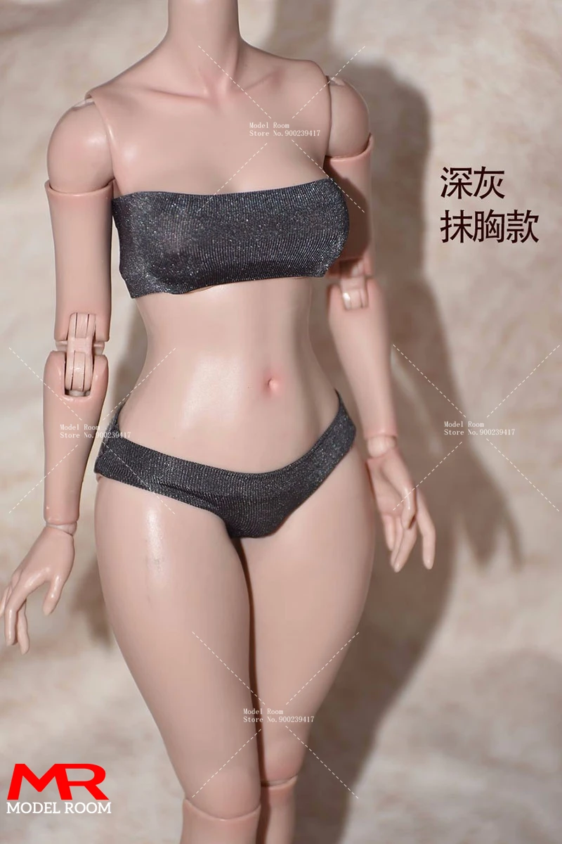 Customized 1/6 Scale Female Tube Top Underpants Strapless Bra Underwear Clothes Model Fit 12'' TBL S52 AT202 Action Figure Body