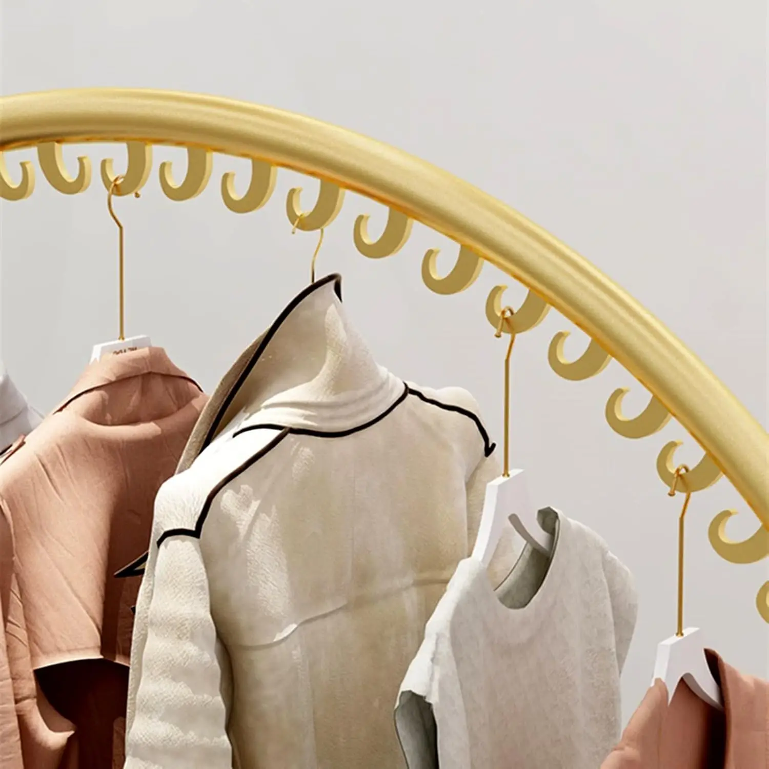 Freestanding Heavy Duty Industrial Pipe Clothing Rack, Portable Commercial Clothes Display Rack, Multi-Purpose Garment Bar for R