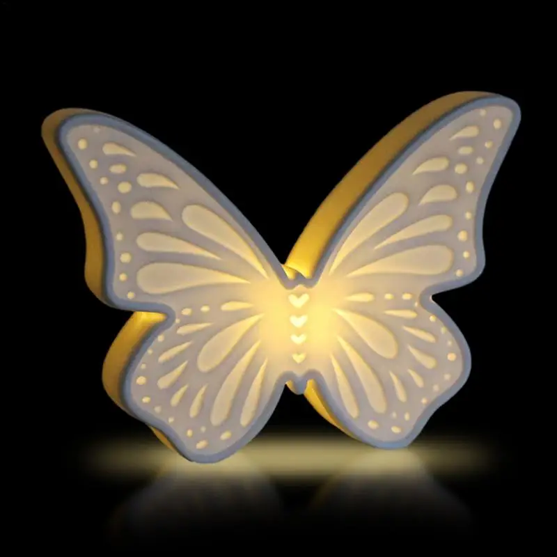 Butterfly Lights Butterfly Ceramic Lamp Reusable Butterfly Decoration Night Light For Bedside Desktop Study Rooms Living Room