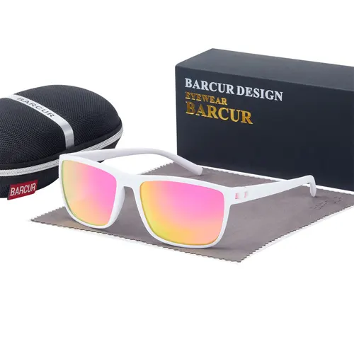 Imagen 2 del producto BARCUR Gafas de sol para hombre de estilo casual, ligeras y cómodas, decoración de moda, montura cuadrada, fotografía callejera