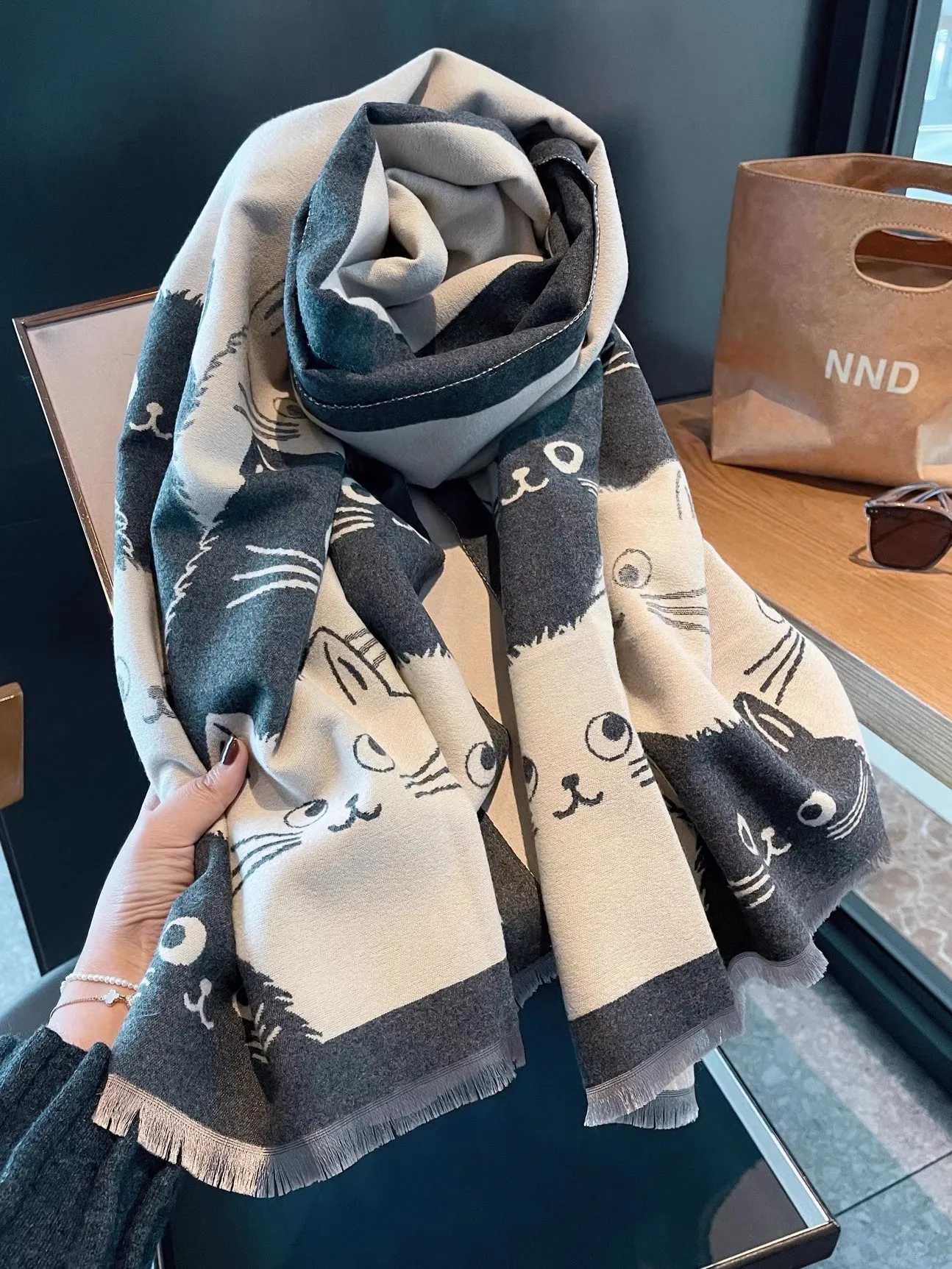 Echarpe-camere-double-face-thi-enveloppe-chaude-pour-femmes-cansay-kaer-controle-anti-age-vetements-d'exterieur-d'automne-et-d'hiver