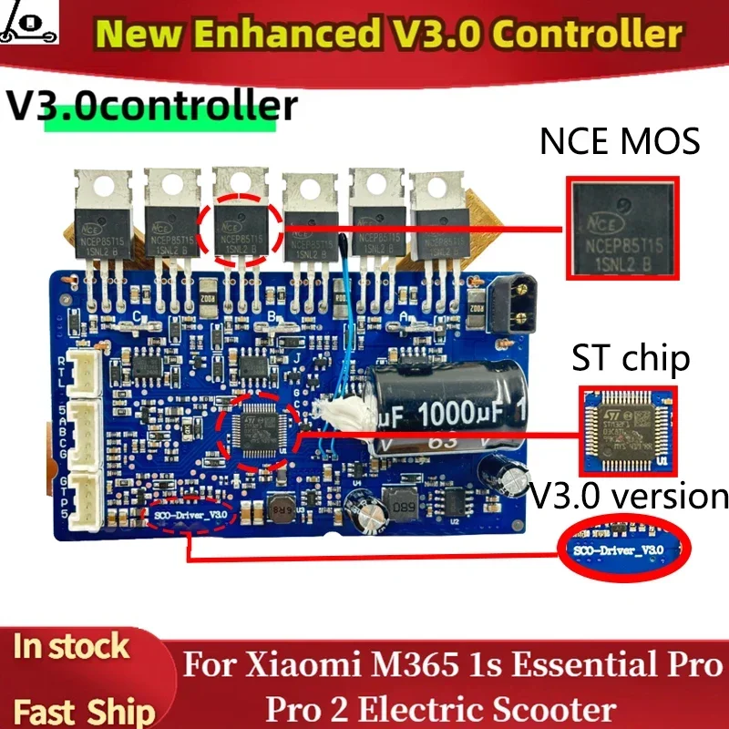 New Upgrade Main Board ESC Switchboard Enhanced V3.0 Controller for Xiaomi M365 1S Essential Pro & Pro 2 Electric Scooter