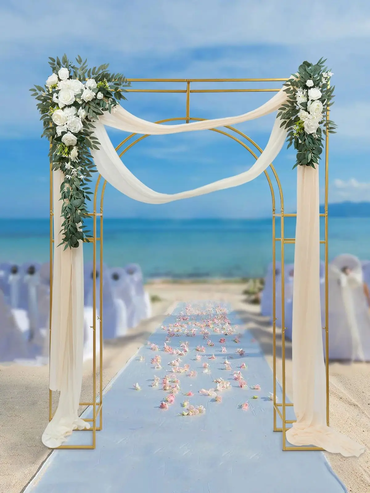 180*250cm Bruiloft Boog Achtergrond Stand Decor Achtergrond Stand Ceremonie Decoratief Frame Duurzaam Ballon Bloemenrek - afbeelding 2