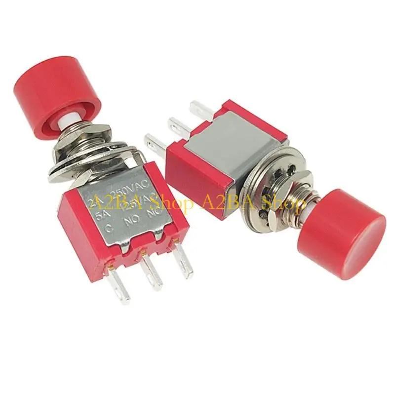 A2BA Momentary Push Button Switches PS102 3Pin 6Pin 2A250VAC 5A120VAC Auto Return
