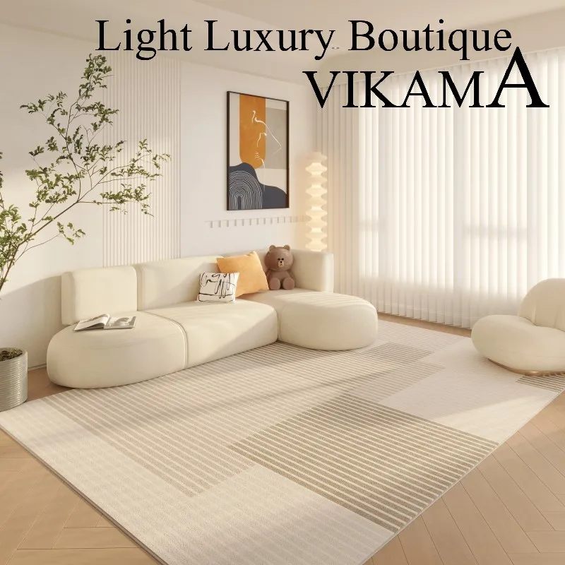 VIKAMA Ins Wind Loop Pile Carpet Waterproof Living Room Sofa Tea Table Bedroom Bedside Cloakroom Floor Cushion Home Decoration