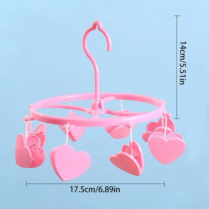 لطيف جميل الفراولة مجفف الملابس شماعات يندبروف الجوارب الملابس الداخلية تجفيف الرف المنزلية القلب تخزين رف الغسيل المنزل