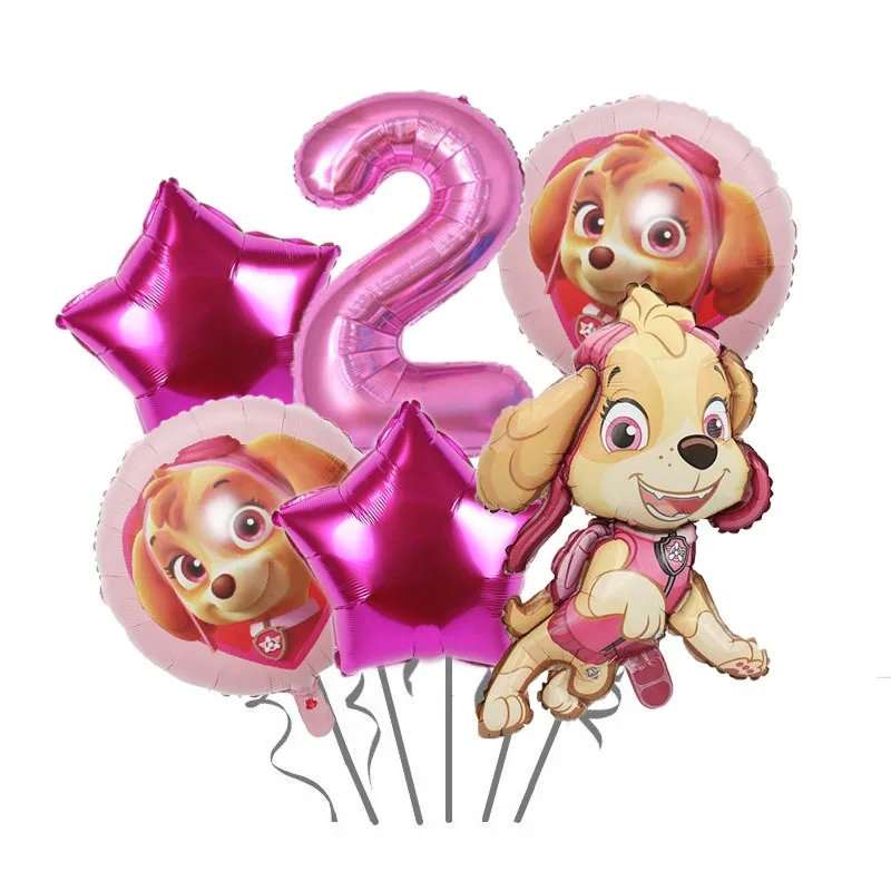 Paw Patrol Balloon Chase Skye Boys & Girl Birthday Party Decoration palloncini in pellicola di alluminio festa per bambini Baby Shower Goods