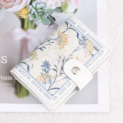Floral Card Bag Multiple Cards Slots Credit Card Holder for Women Large Capacity Card Covers Badge Holder Student Bus Cards Case