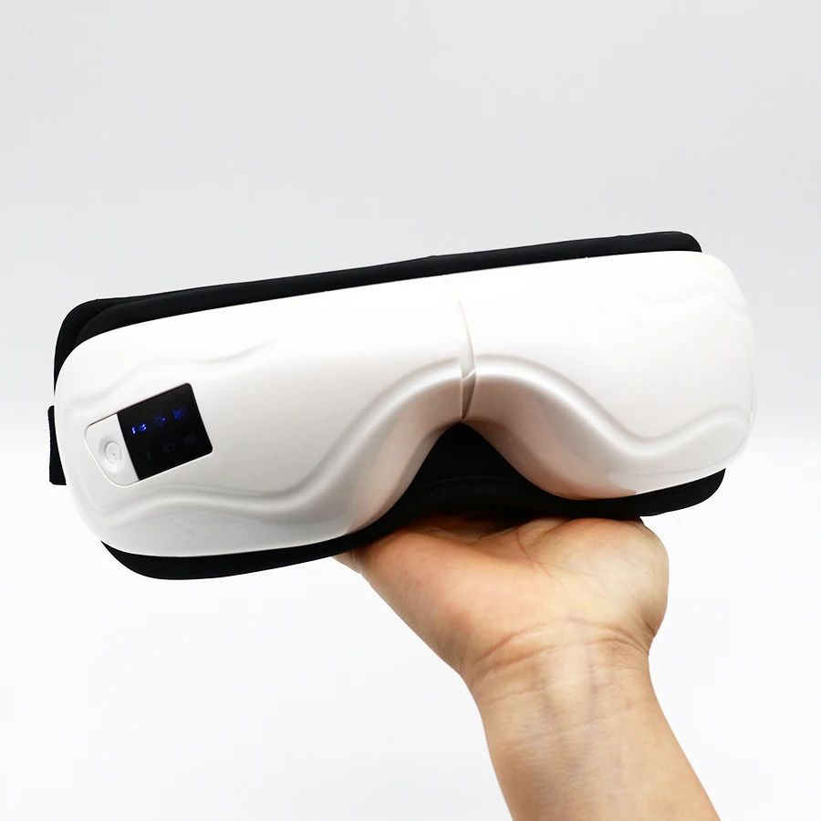 Smart 3D Eye Relieves Airbag Rechargeable Vibration Fatigue Electronic Blue Music Eye Massager With Heat Compression