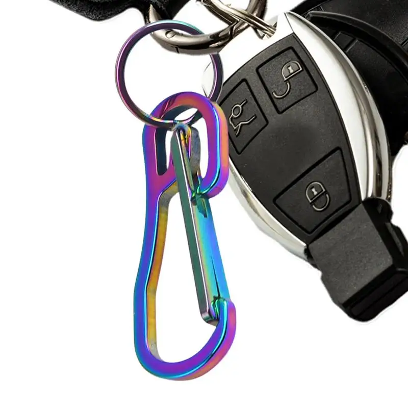 

Key Chain Stainless Steel Keychain Clip Keyring Anti-lost Quick Release Keychains Small Key Holder Chain For Cars Decor