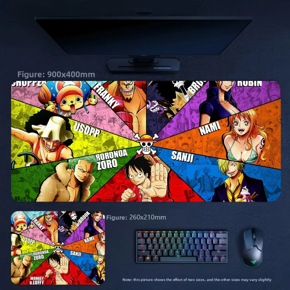 New Creative Comic Poster Style ONE PIECE Leather Mouse Pad High Definition Cartoon Anime ONE PIECE Luffy Zoro Leather Mouse Pad