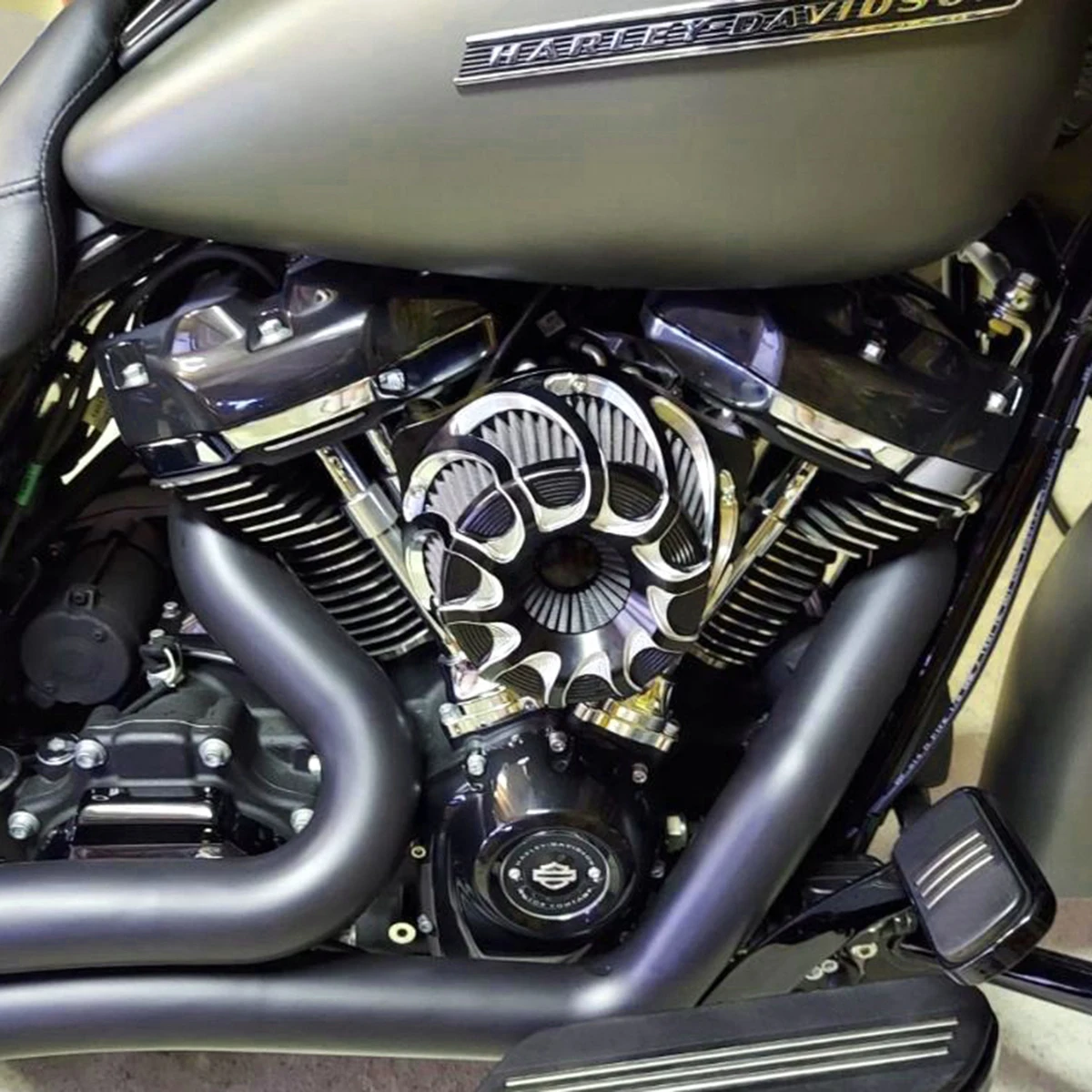 غطاء المطر لكرة القدم باستخدام الحاسب الآلي قطع مدخل الهواء النظيف تصفية صالح لجولة الطريق الملك FLHXS شارع الإنزلاق خاص سبورتستر 883 XL1200