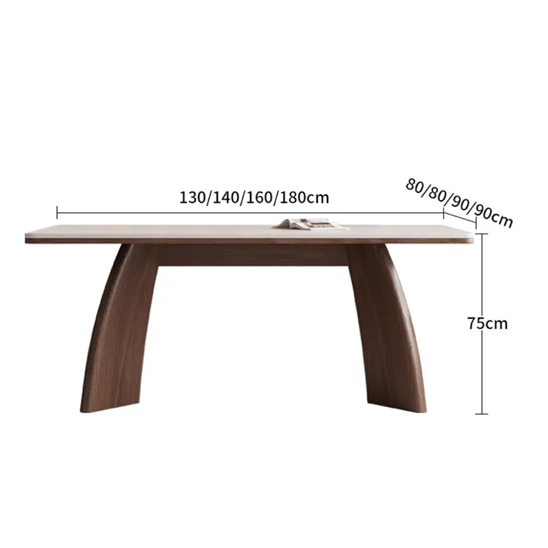 طاولة طعام مستطيلة حديثة الشمال الخشب الفاخرة طاولة طعام منزلية العصور القديمة نمط Mesas Plegables Portatil أثاث غرفة المعيشة #6