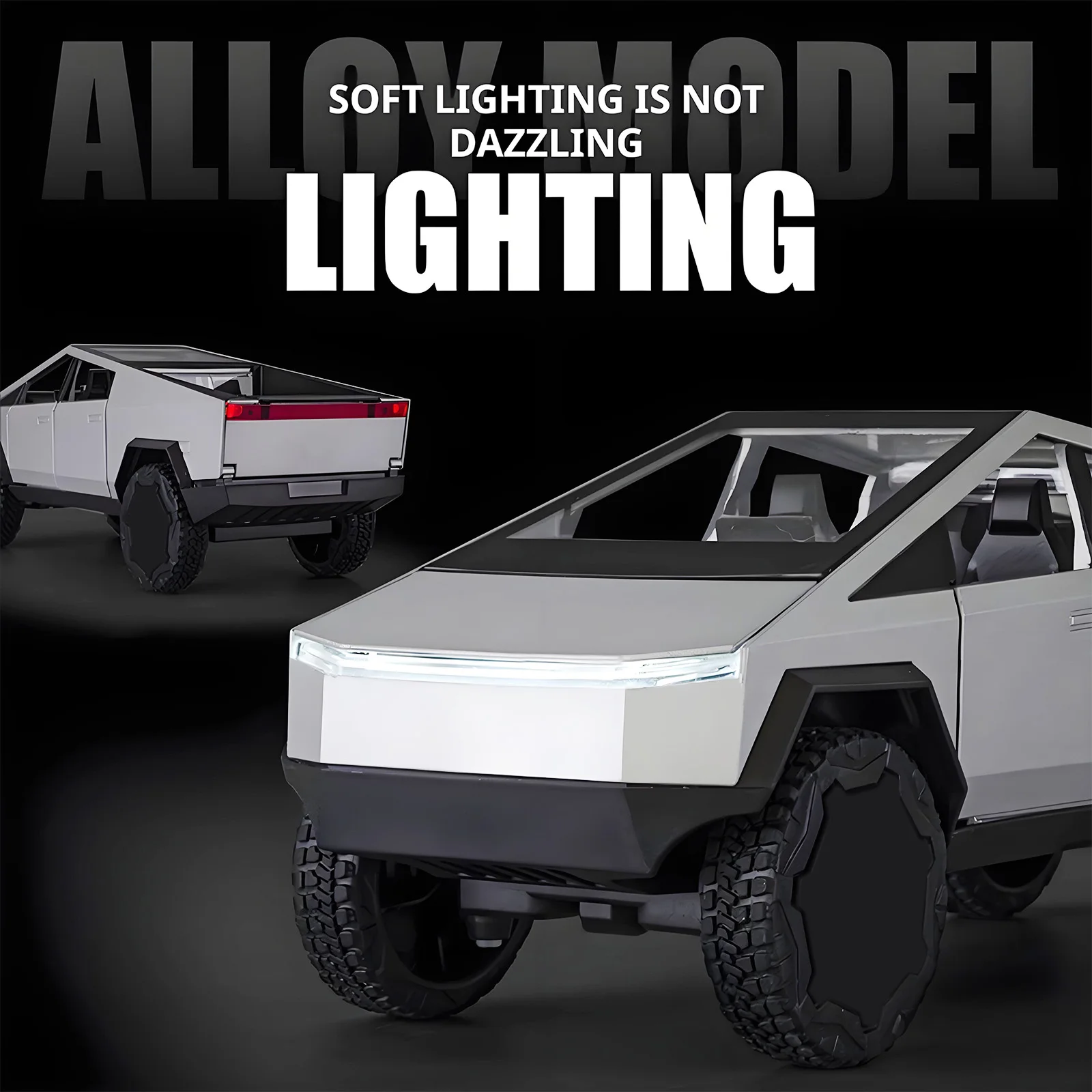 Camions jouets en métal moulé sous pression, modèle de voiture avec moto en alliage, jouet de ramassage avec lumière et son pour enfants de 6 ans et plus, 1/24