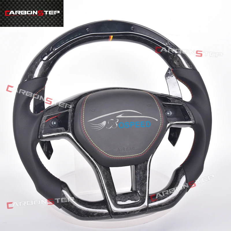 

For Mercedes Benz Carbon Fiber Led Steering Wheel W205 AMG W212 W213 CLA C300 W215 W203 S Class SL R230 GL350 Upgrade Leather