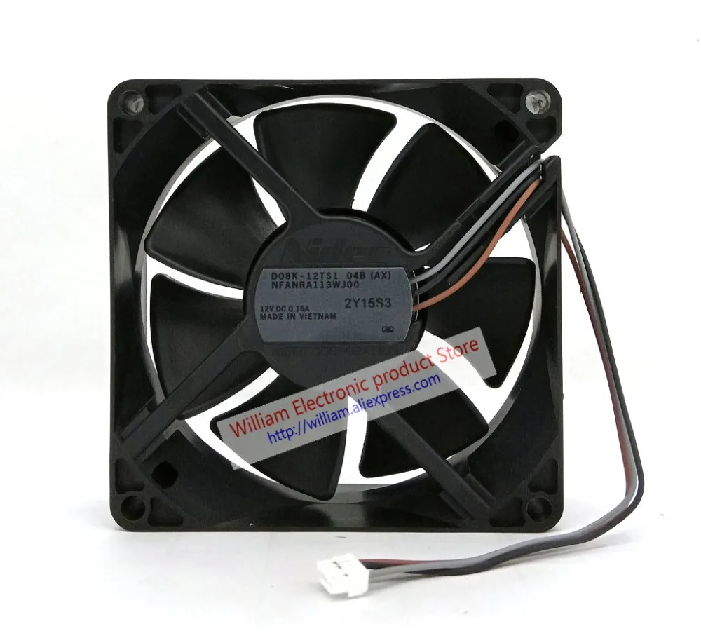 New Cooling Fan for Projector D08K-12TS1 04B DC12V 0.16A 3Lines Alarm Signal 80x80x25MM