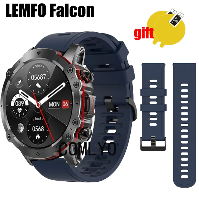 For LEMFO Falcon smart watch Strap Soft Sports Band Silicone Wristband Bracelet Screen Protector Film