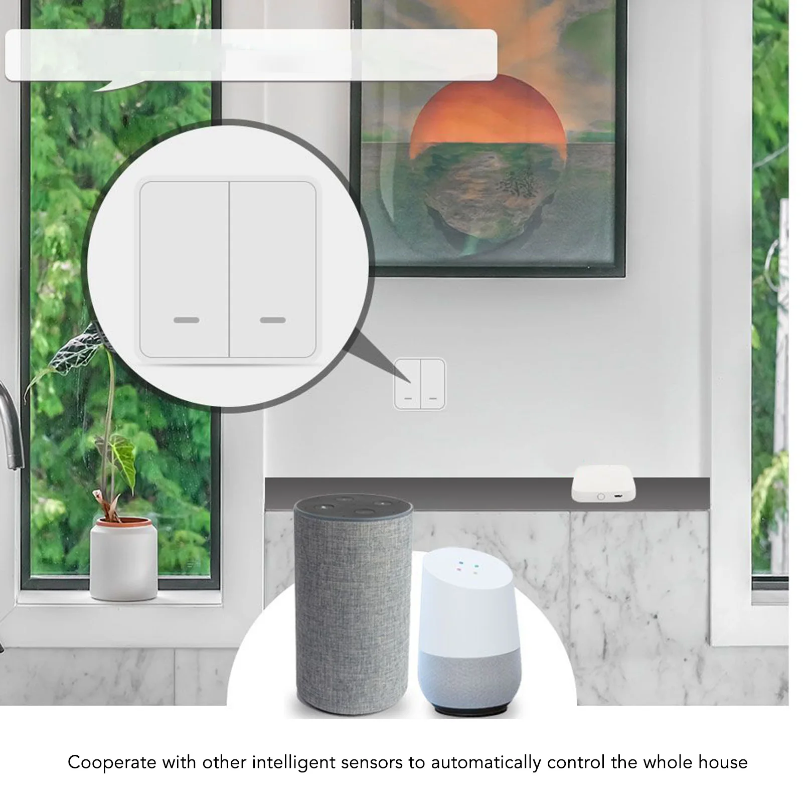 

Smart Bluetooth Gateway Bluetooth Gateway Smart Home Hub Infrared Sensing for Tuya APP Remote Control Wifi Bluetooth Gateway Hub
