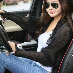 Women's Arm Sleeves Sun Protection Sleeves Chiffon Protective Arm Sleeves New Summer Driving Sleeve Shawl Scarf Sunshade Bolero