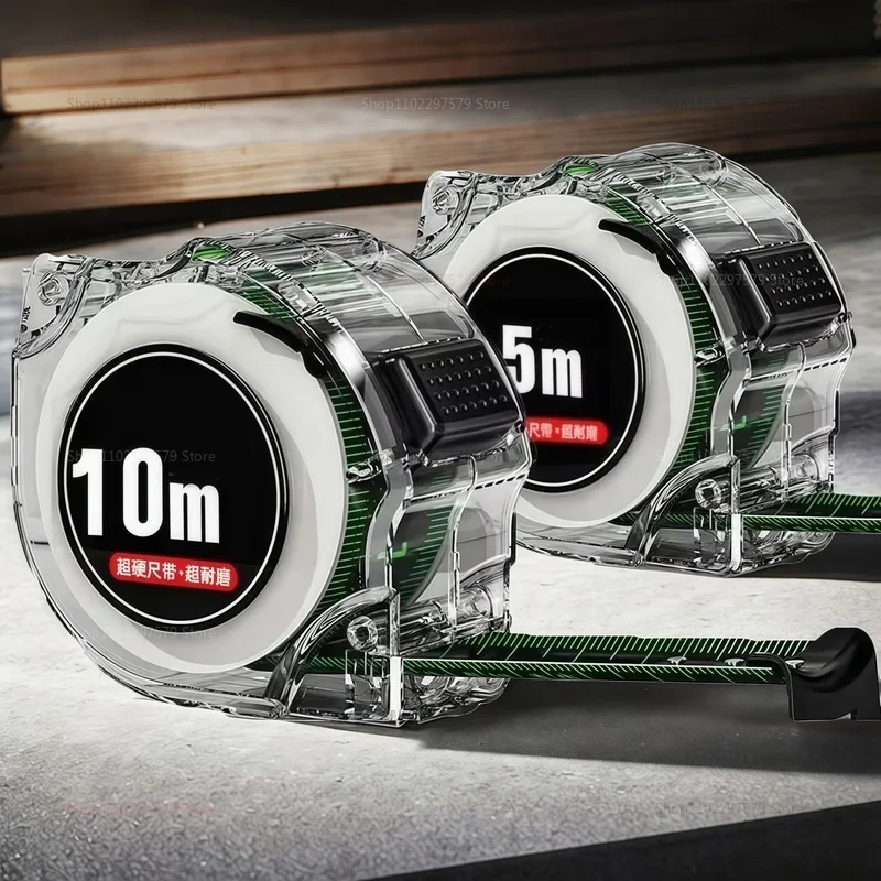 セルフロック蛍光鋼巻尺高精度レーザーインクジェットコードボックス定規測定蛍光拡大メートル定規