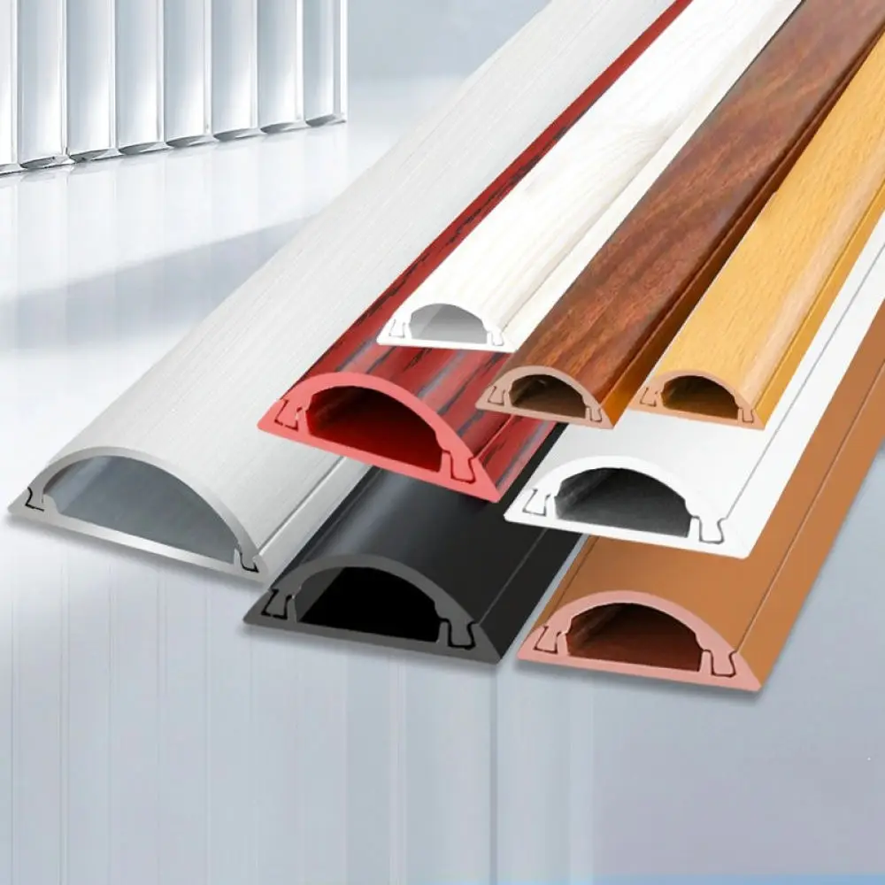 Floor Cable Protector Strip PVC Cord Management Channel For Qijia Wire Organizer Home Office Surface Mount Raceway
