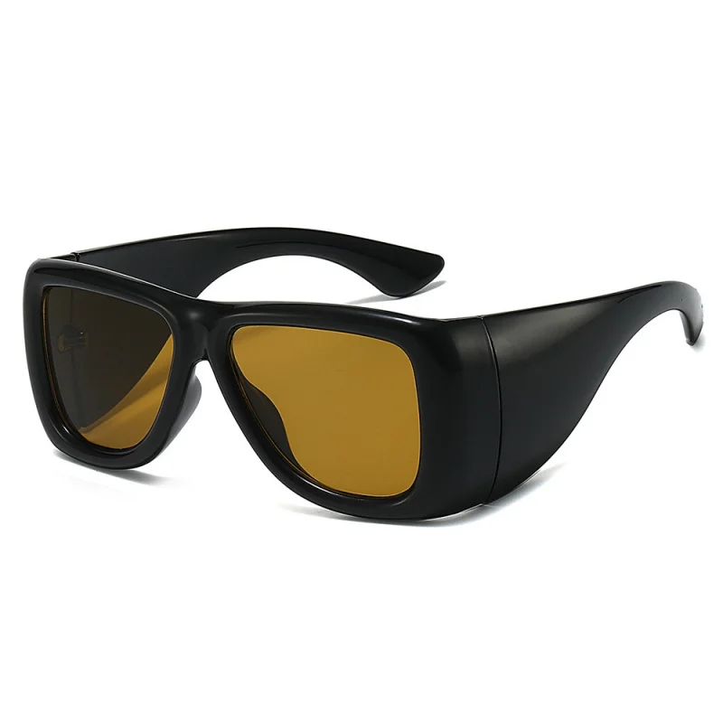 Oversized Y2K Sunglasses Women Men Square Bubble Bold Frame Designed Wrap Travel Driving Riding Sun Glasses UV400 Shades