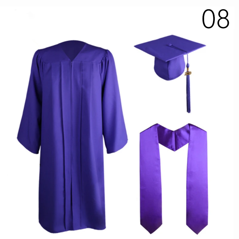 1 Set Graduation Uniform Set High School College Bachelor Hat Graduation Cloak Graduation Gown Costume Outfit Photography Props