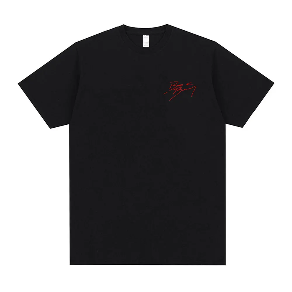 

Rapper Bad Bunny Face Graphic T-shirt The Only Thing More Powerful Than Hate Is Love T Shirts Men Women Fashion Hip Hop Tshirt
