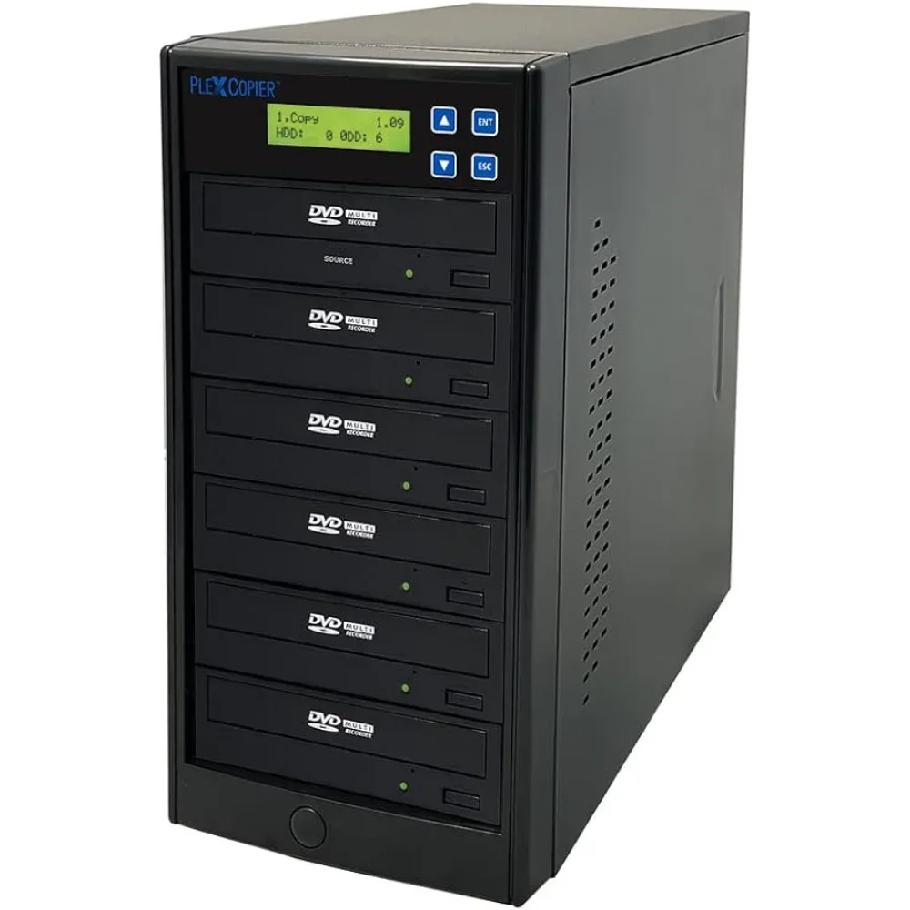 

NEW 24X SATA 1 to 5 CD DVD M-Disc Supported Duplicator Writer Copier Tower with Free DVD Video Copy Protection