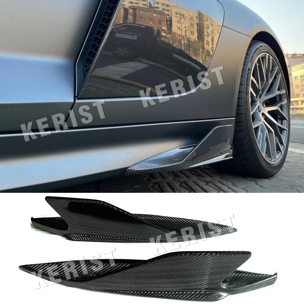 Carbon Fiber Rear Trunk Boot Wing Spoiler Side Skirt for Audi R8 Spyder GT V8 V10 2017-up