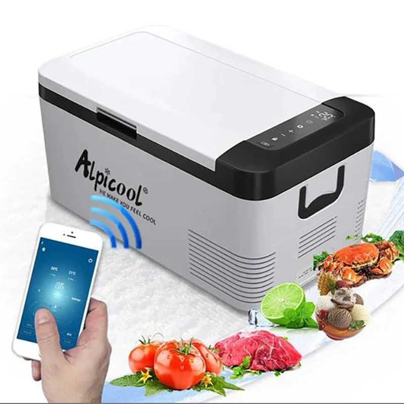 Alpicool 15L/20L/25L K25 Car Refrigerator Fridge Small Freezer 12V Compressor Portable Cooler 220V For Home Use Vehicle Truck