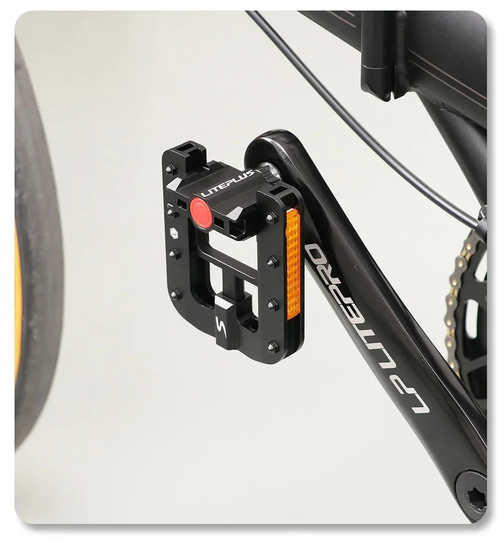 Liteplus faltbare Fahrradpedale Slide aus massiver Aluminiumlegierung, schnell faltbare Fahrradpedale, BMX-Fahrrad-Klapppedale, Fahrradteile – Detail 11