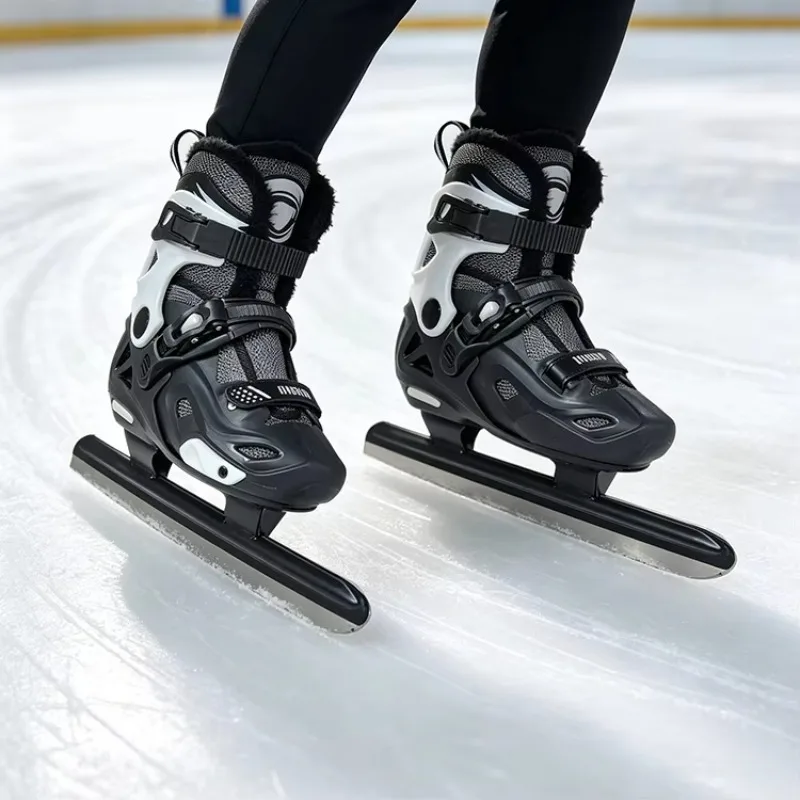 2027 Adjustable Ice Skates Kids Adults Warm Speed Skating Ice Skate Boots Ice Skating Shoes Beginner Size 32-44